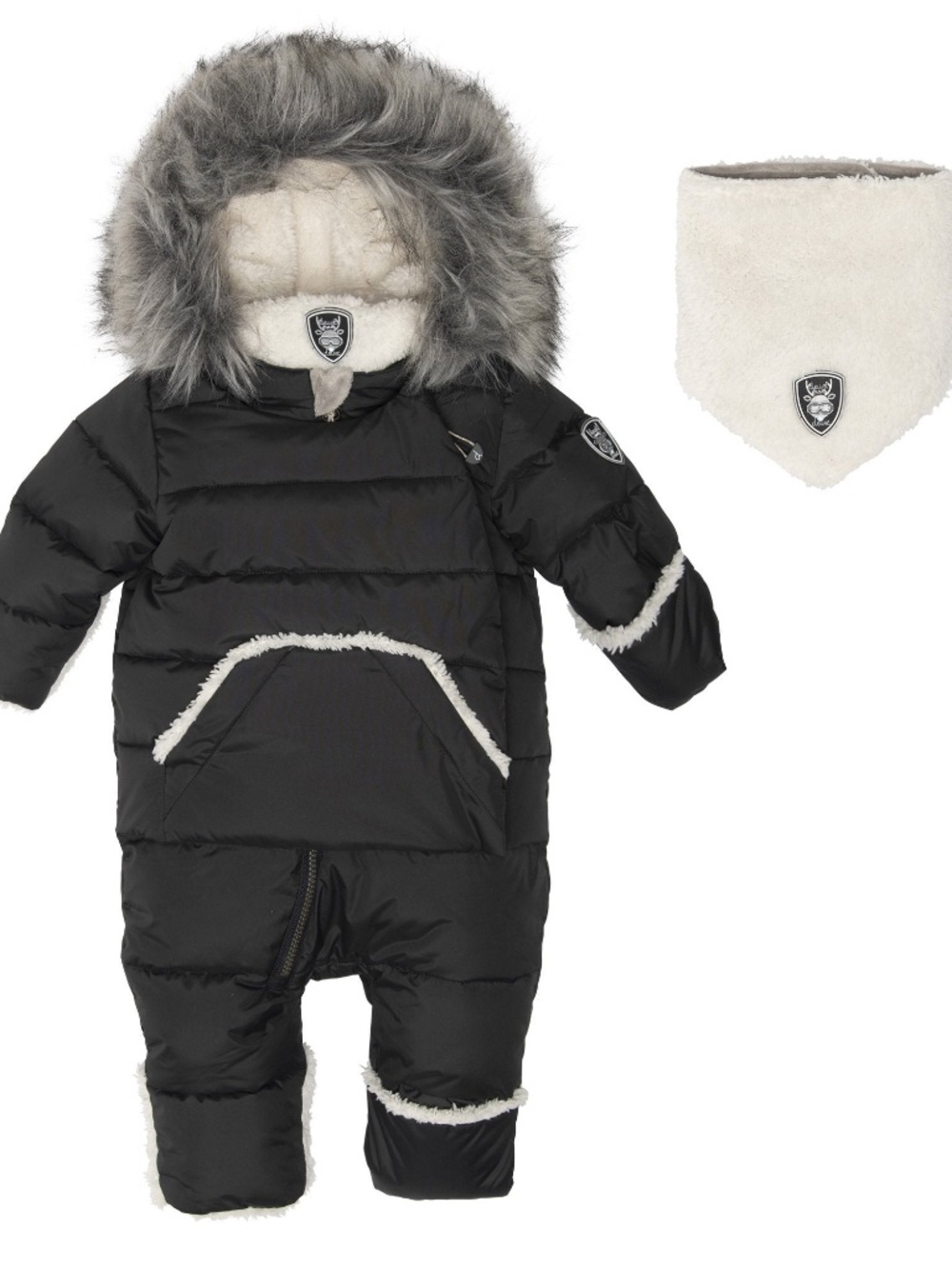 Deux par Deux Baby One Piece Snowsuit Black Size 12m12m